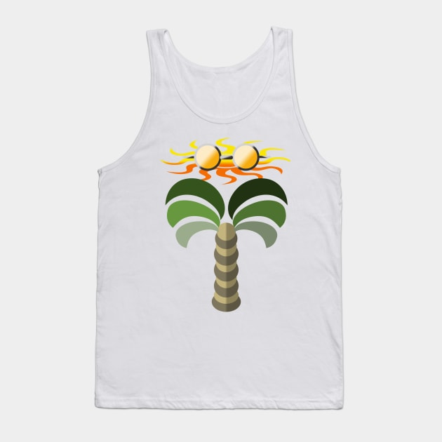 Sun Glasses on Summer Tank Top by Markyartshop